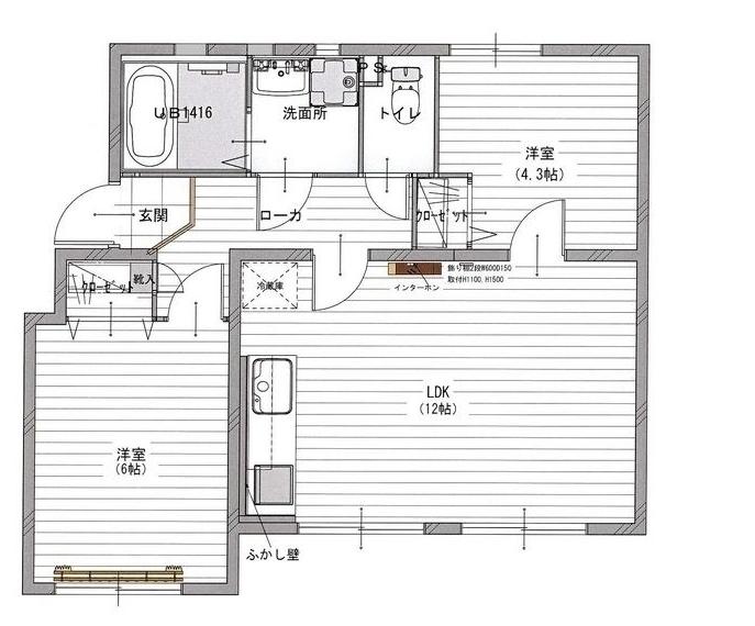 名古屋市緑区鳴海町のマンションの間取り