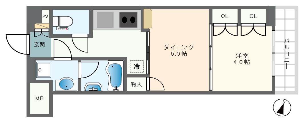 杉並区高円寺北のマンションの間取り