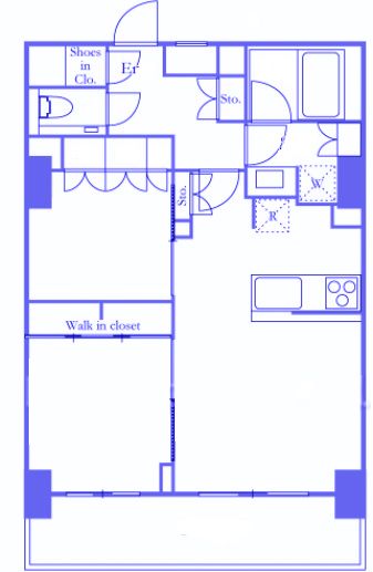 台東区上野のマンションの間取り