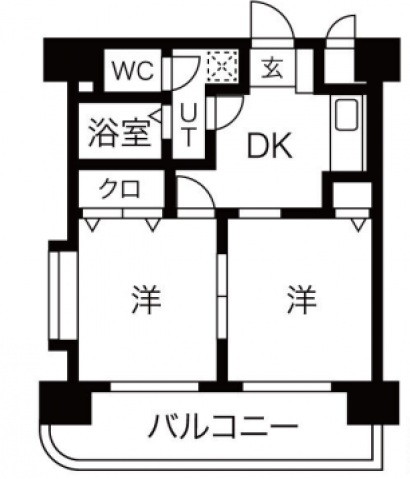 【横浜市神奈川区子安通のマンションの間取り】