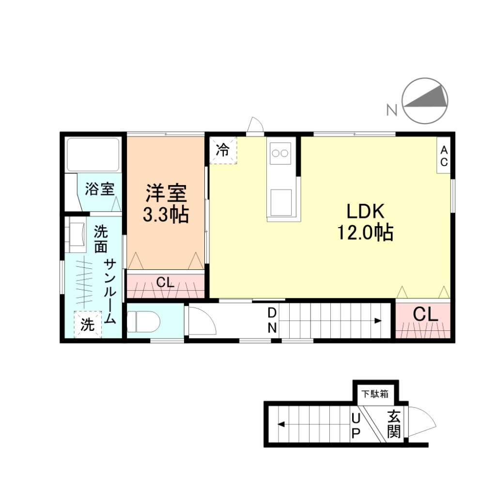 ＩＮＴＥＧＲＡＬ　ＩＳＨＩＫＵＲＡＭＡＣＨＩの間取り