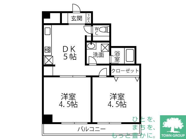 目黒区目黒本町のマンションの間取り