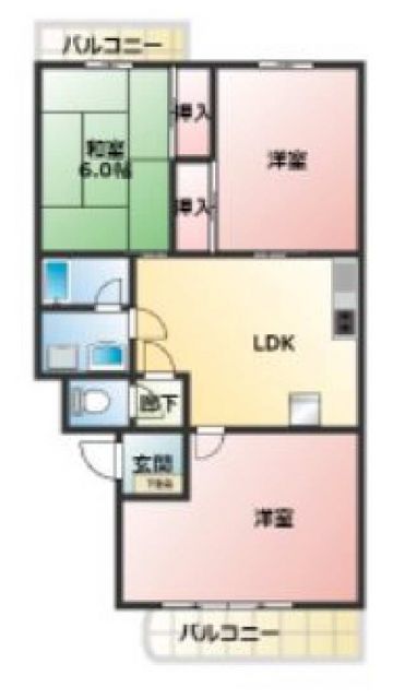 日高市大字上鹿山のマンションの間取り