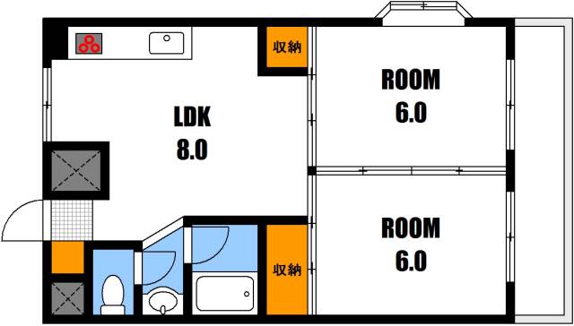 広島市安佐南区川内のマンションの間取り