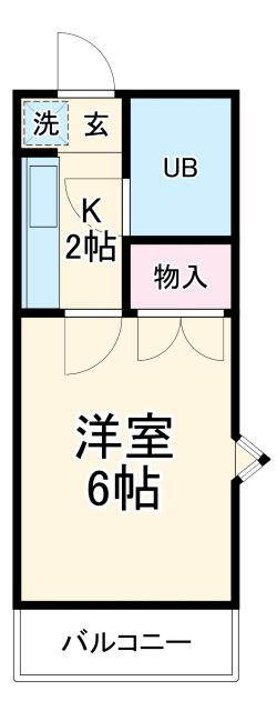 岡崎市美合町のアパートの間取り