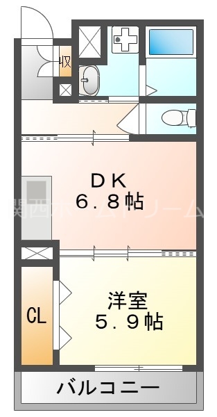 門真市石原町のアパートの間取り