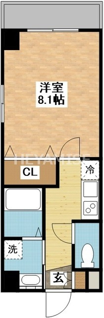 【長崎市浜口町のマンションの間取り】