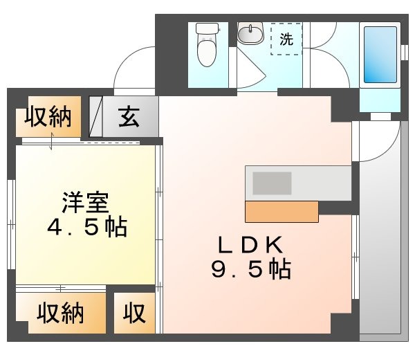 倉敷市真備町有井のマンションの間取り