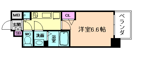 プレサンス天神橋スカイルの間取り