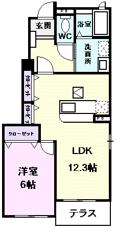 カルムメゾンIIの間取り