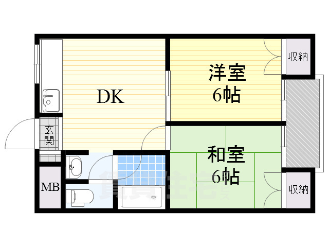 高槻市土室町のマンションの間取り