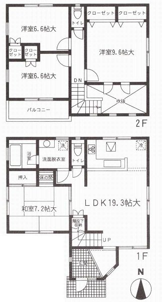 【千葉寺町貸家の間取り】