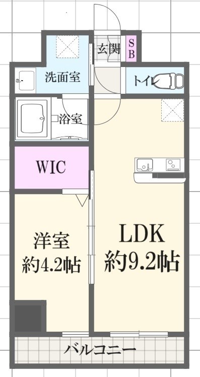 明石市西新町のマンションの間取り