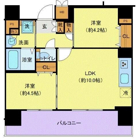 プレサンス新宿中落合メーディオの間取り