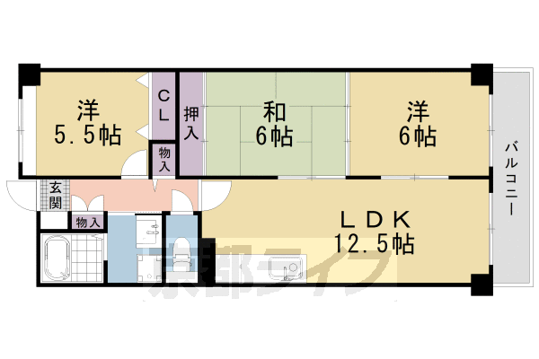 パレスコート・二条の間取り
