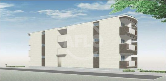 建物外観　Polias南津守(ポリアスミナミツモリ)　外観パース