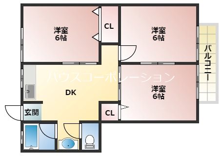 ベルク園田の間取り写真