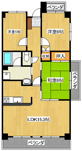 マーブル参番館の間取り