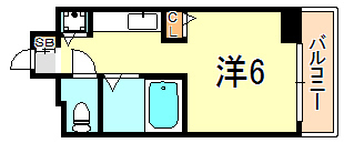 明石市松の内のマンションの間取り