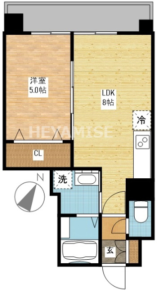 コムフォート桶屋町の間取り