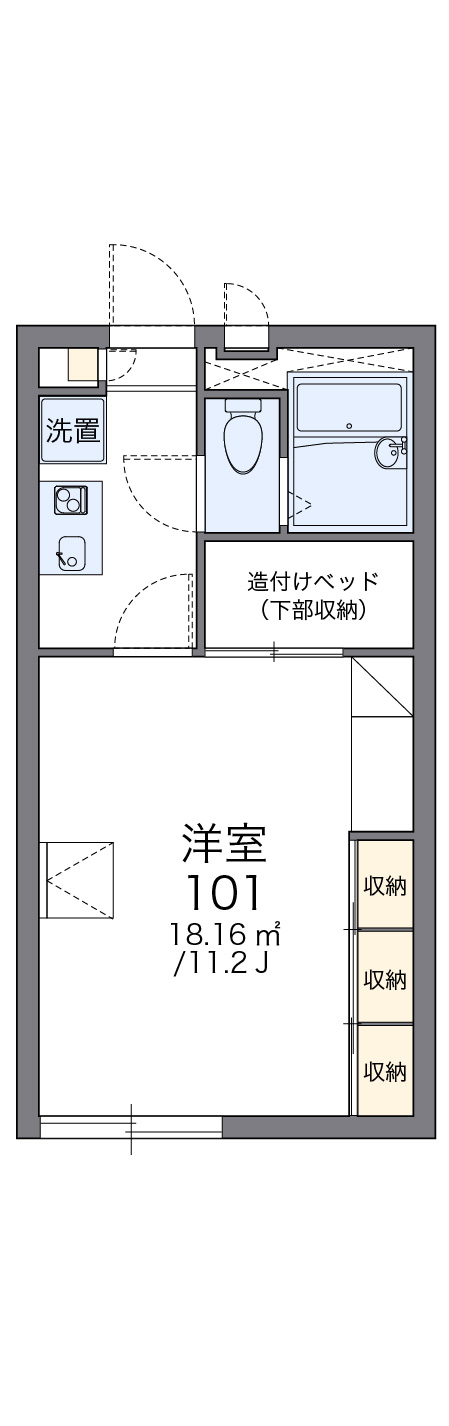 レオパレスM’s加古川の間取り