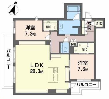 アゼリア　ベガ　芦屋業平町の間取り