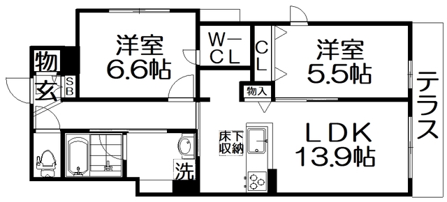 シャーメゾン Chouetteの間取り