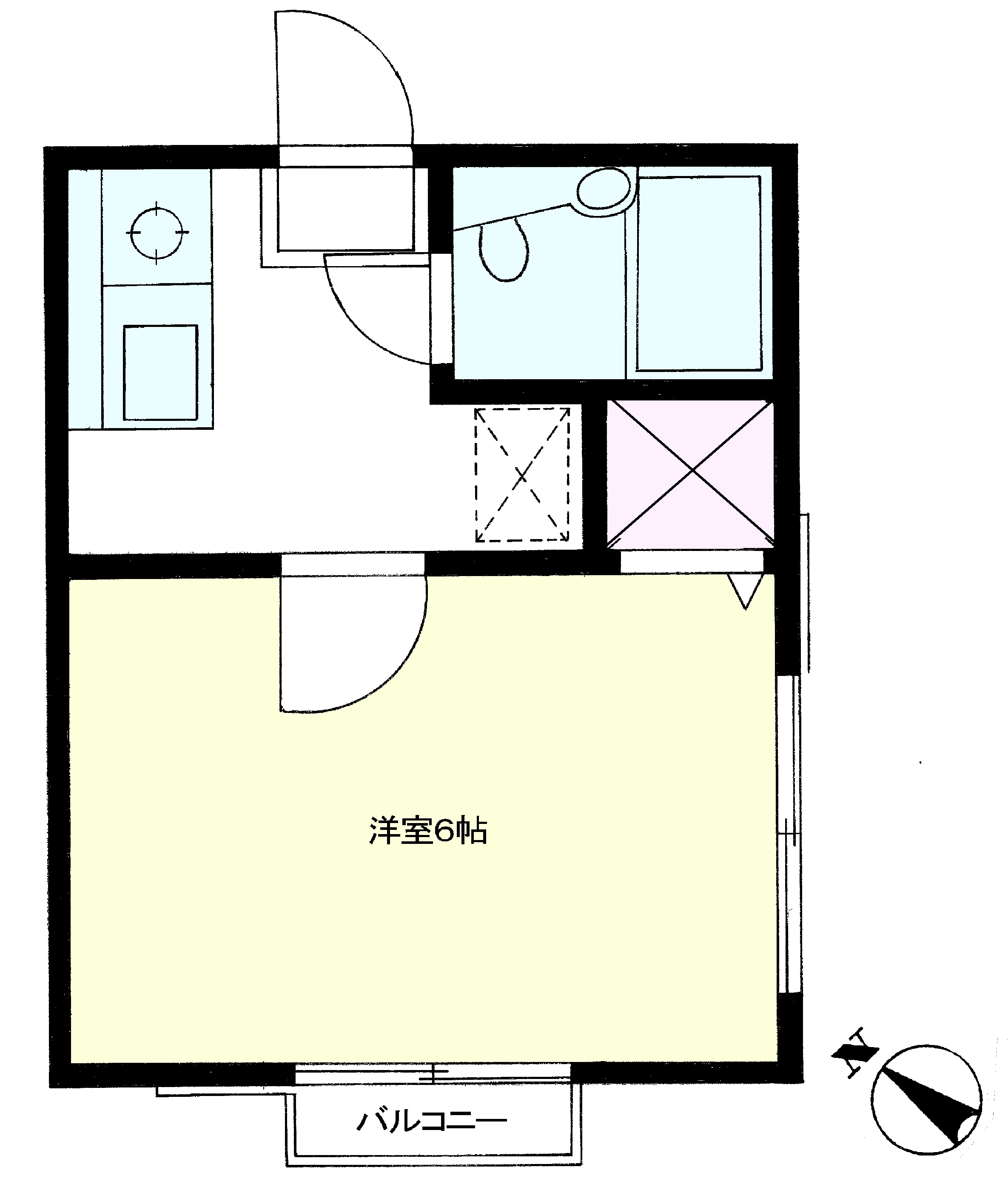 横浜市磯子区杉田のアパートの間取り