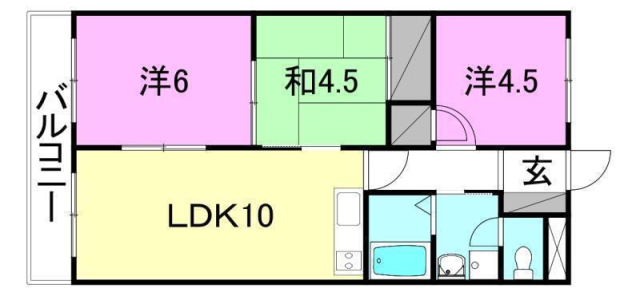 ベルメゾン仙波の間取り