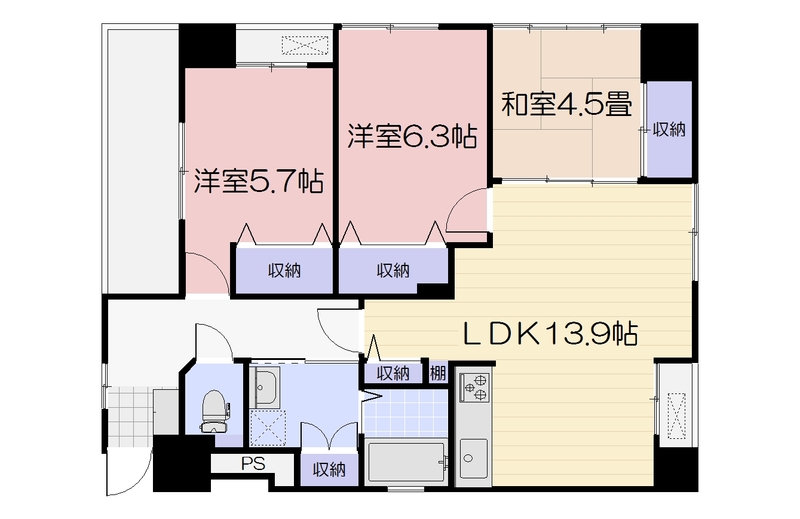 アークスクエア表町の間取り