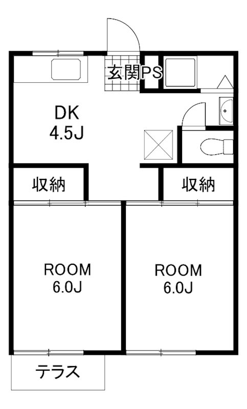 高崎市下佐野町のアパートの間取り