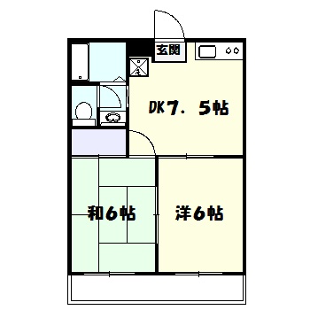 川崎市高津区下作延のマンションの間取り