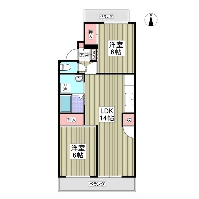 行田市宮本のマンションの間取り