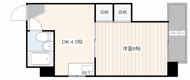 広島市中区江波東のマンションの間取り