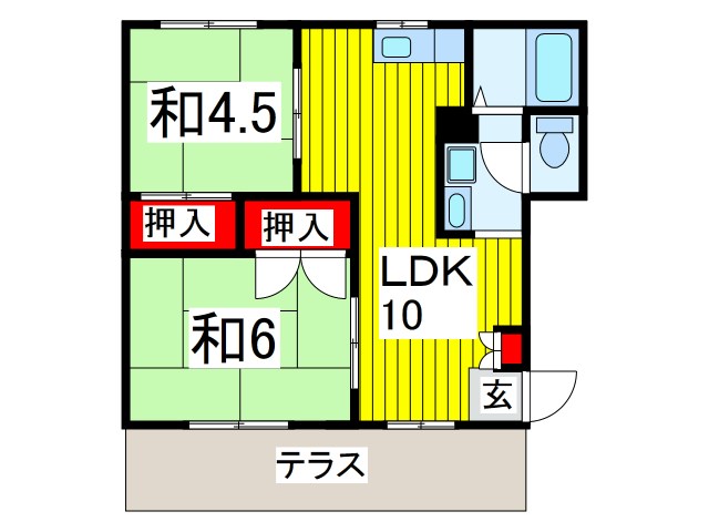 コートハウス南平Aの間取り