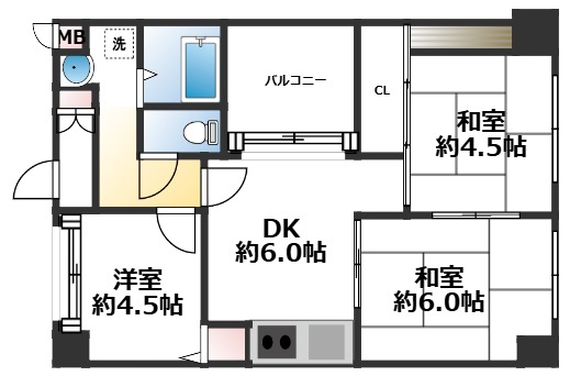 シティライフ21長田の間取り