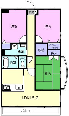 伊賀市小田町のマンションの間取り