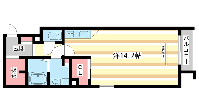 奈良市南城戸町のアパートの間取り