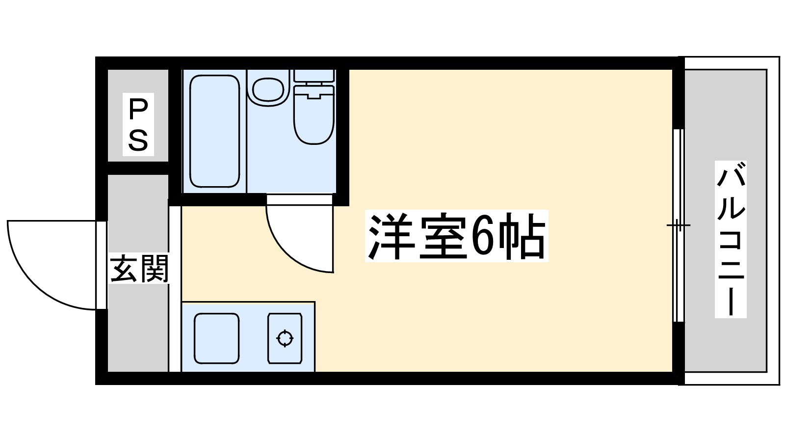 大阪市淀川区新北野のマンションの間取り