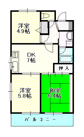 アジュール・ＫＩＸの間取り