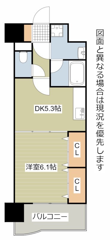 北九州市小倉北区東篠崎のマンションの間取り