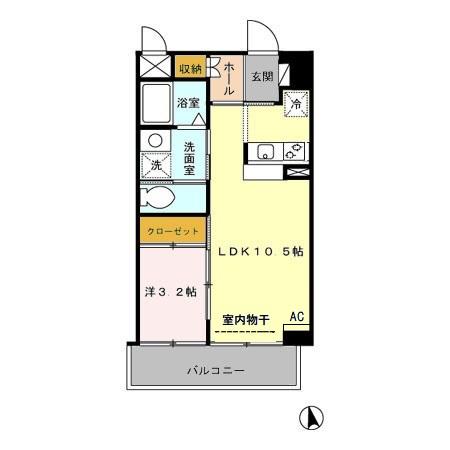 カーサコモダ新舞子Aの間取り