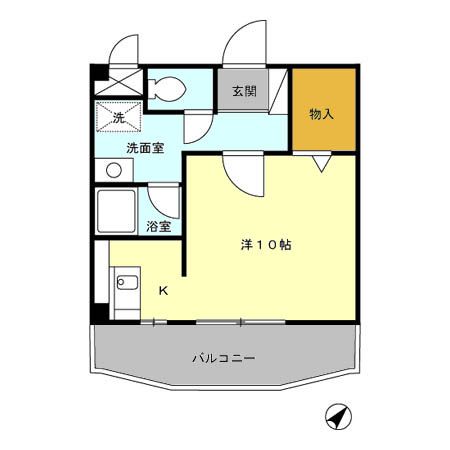 津市八町のアパートの間取り