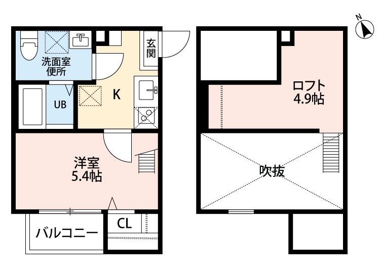 名古屋市中川区横堀町のアパートの間取り