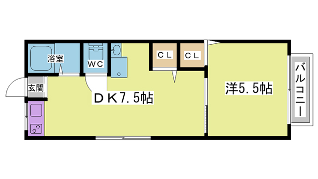 カーサ鈴蘭台IIの間取り