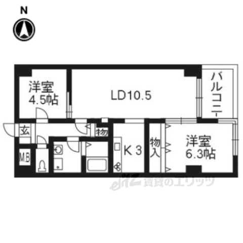 シンフォニー四条河原町７０３の間取り