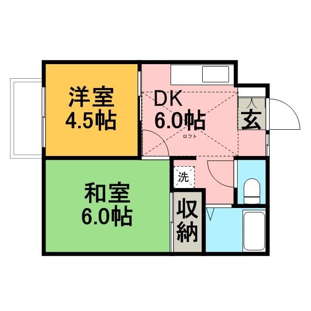 柏市南増尾のアパートの間取り