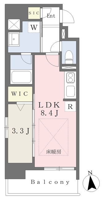 名古屋市東区筒井のマンションの間取り