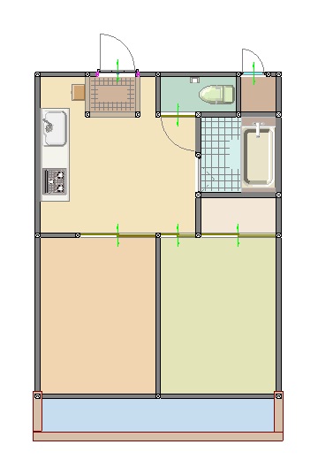 横浜市鶴見区尻手のマンションの間取り