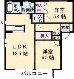 シャーメゾンきらら　Ａ棟の間取り